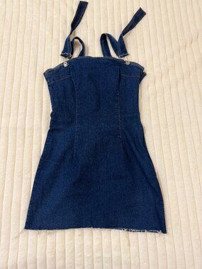 Vintage D&G Dolce & Gabbana Y2K Denim Mini Dress IT 44